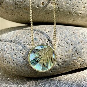 Gorjana Palm Mosaic Abalone Necklace